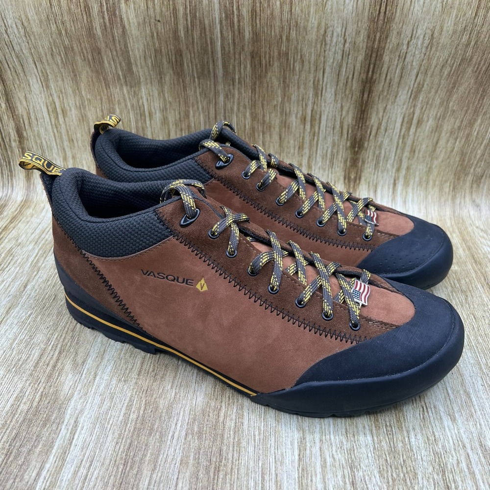 Vasque Rift Hiking Shoes Men's Size 14 Brown Vibram Idrogrip Soles 7104 M